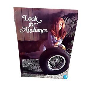 Vintage 1972 Appliance Wire Mad Wheel Sexy Woman Original Ad epherma